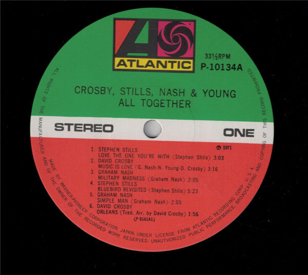 Crosby, Stills, Nash & Young : All Together (LP, Album, Comp, RE, Gat)