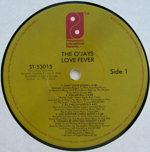 The O'Jays : Love Fever (LP, Album)