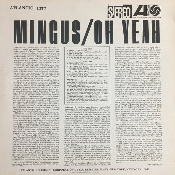 Mingus* : Oh Yeah (LP, Album, RE)