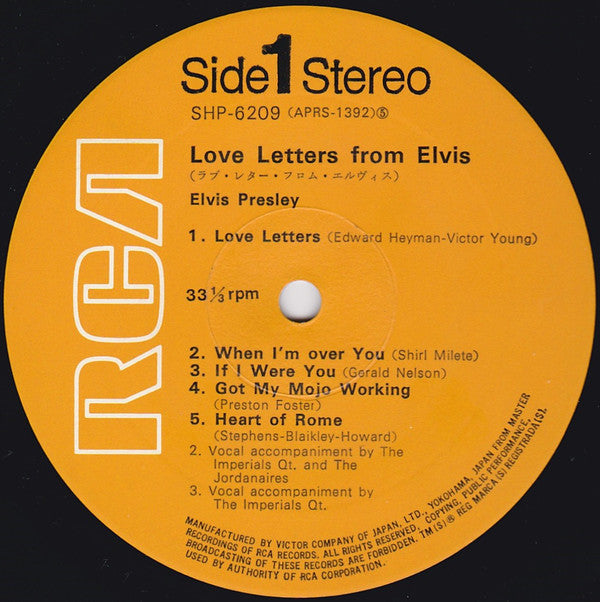 Elvis Presley : Love Letters From Elvis (LP, Album)