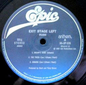 Rush : Exit...Stage Left (2xLP, Album, Red)