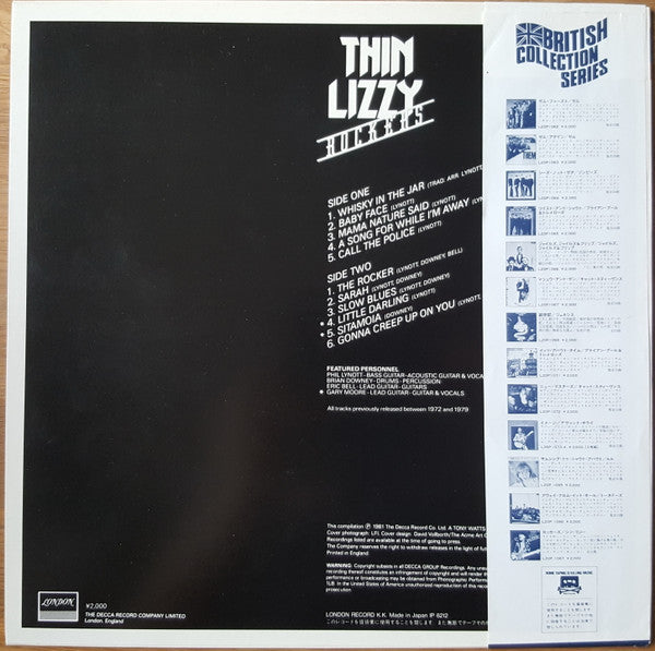 Thin Lizzy : Rockers (LP, Comp)