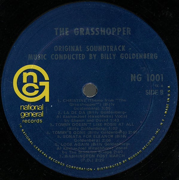 Billy Goldenberg : The Grasshopper (Original Soundtrack Album) (LP, Album, Gat)