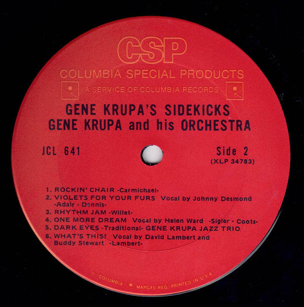 Gene Krupa : Gene Krupa's Sidekicks (LP)