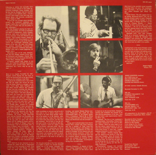 Jimmy Knepper Quintet : Cunningbird (LP, Album)