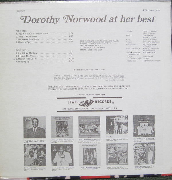 Dorothy Norwood : At Her Best (LP, Album)