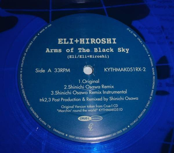 Eli + Hiroshi - Arms Of The Black Sky (12"", Blu)