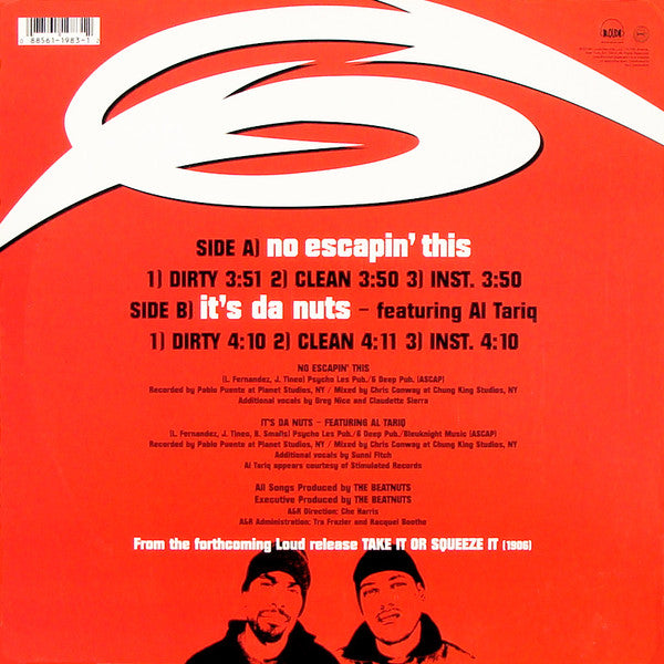 The Beatnuts - No Escapin' This (12"", Single)