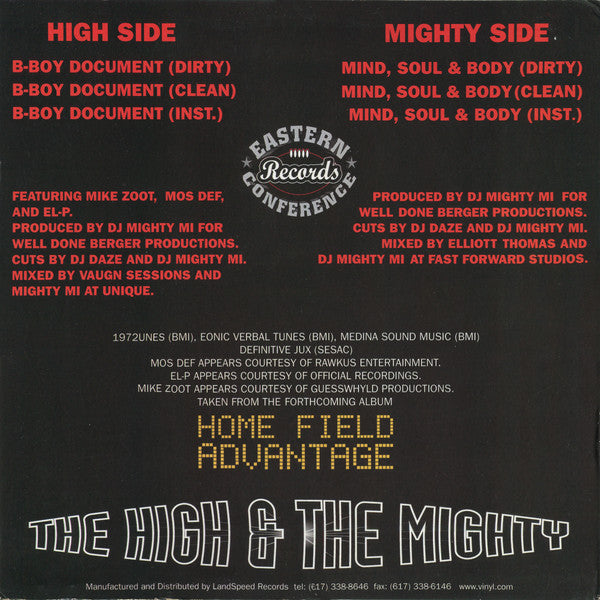 The High & Mighty - B-Boy Document / Mind, Soul & Body(12")