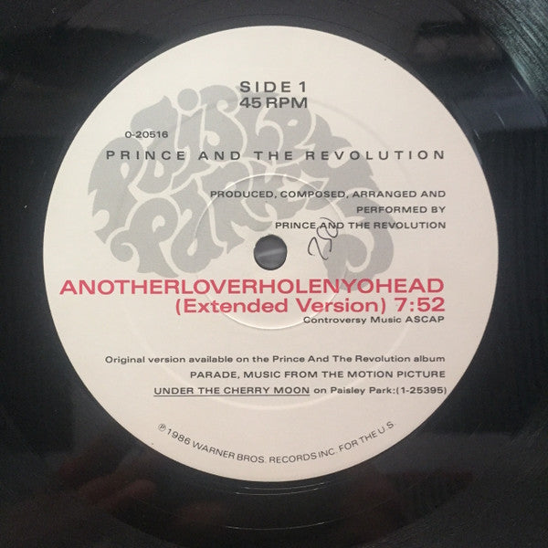 Prince And The Revolution - Anotherloverholenyohead(12", Single, All)