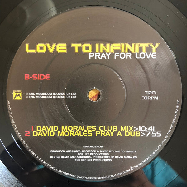 Love To Infinity - Pray For Love (12"", Single)