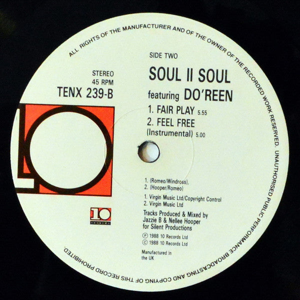 Soul II Soul - Feel Free (12"", Single)