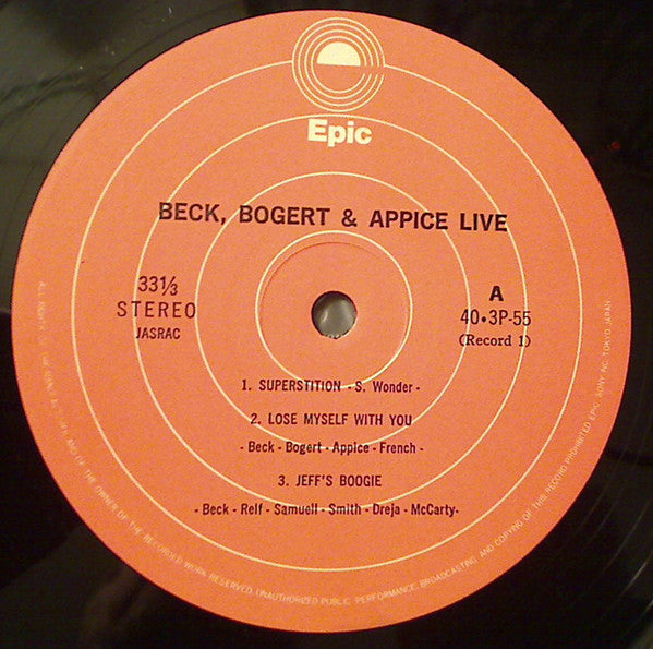 Beck, Bogert & Appice - Beck, Bogert & Appice Live (2xLP, Album, RE)