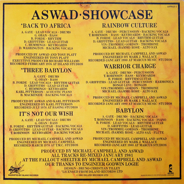 Aswad - Showcase (LP, Comp, Tex)