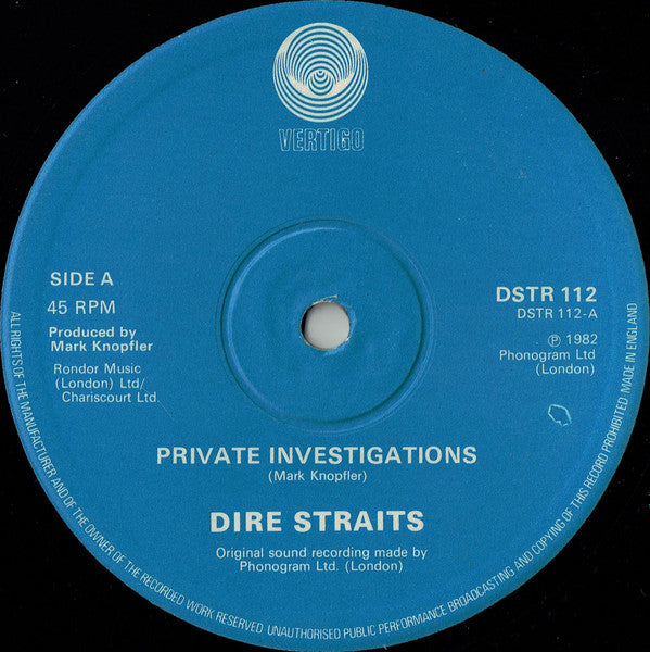 Dire Straits - Private Investigations (12"", Single)