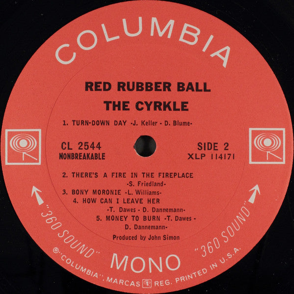 The Cyrkle - Red Rubber Ball (LP, Album, Mono, Ter)