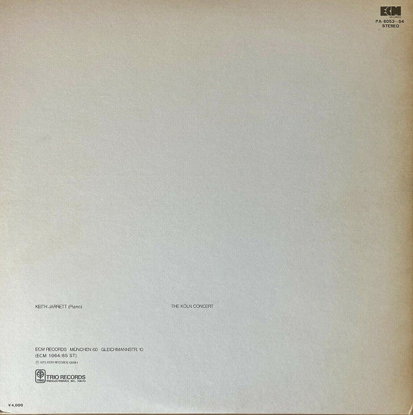 Keith Jarrett - The Köln Concert (2xLP, Album, Gat)