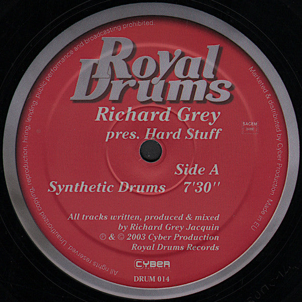 Richard Grey Pres. Hard Stuff - Synthetic Drums (12"")