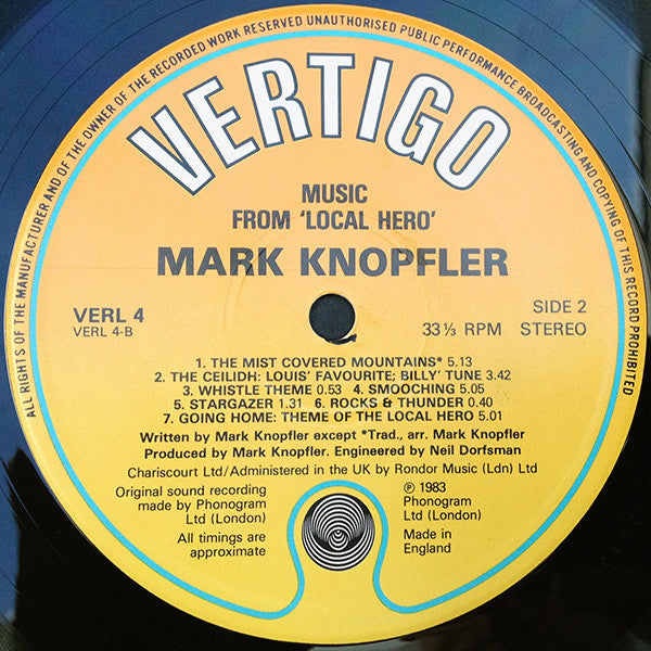 Mark Knopfler - Local Hero (LP, Album, Non)