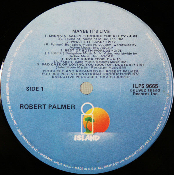 Robert Palmer - Maybe It's Live (LP, Album)