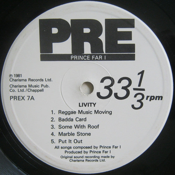 Prince Far I - Livity (LP, Album)