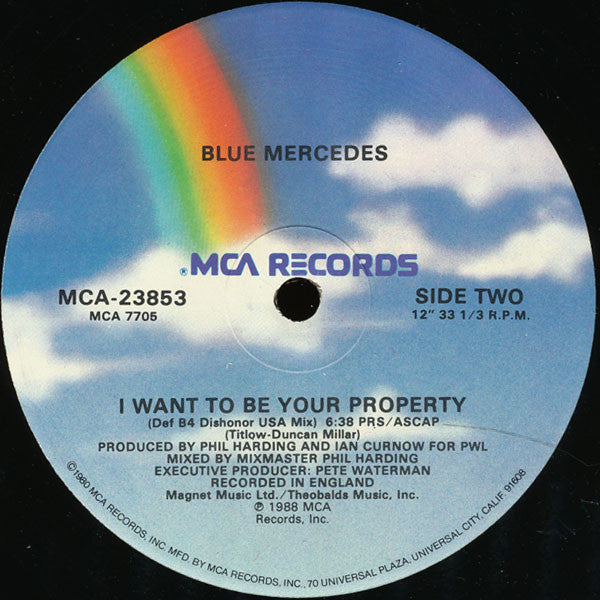 Blue Mercedes - I Want To Be Your Property (12"", Single)