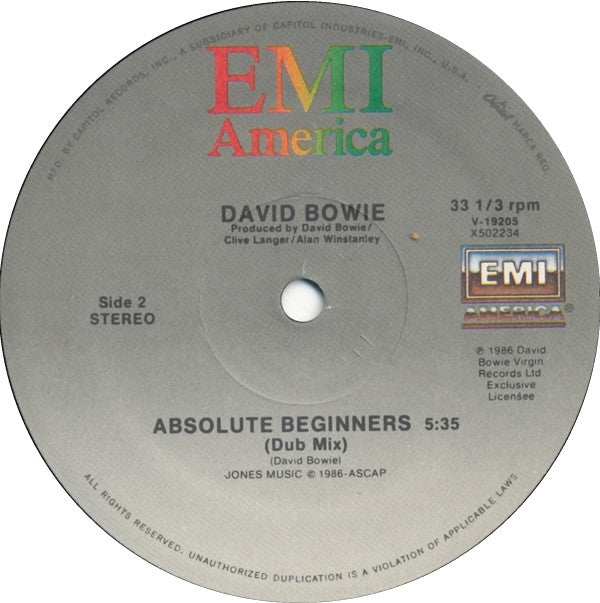 David Bowie - Absolute Beginners (12"", Single)
