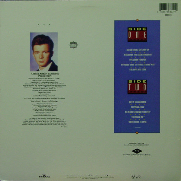Rick Astley - Whenever You Need Somebody (LP, Album, Hau)