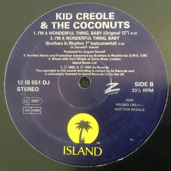 Kid Creole And The Coconuts - I'm A Wonderful Thing, Baby (Brothers...
