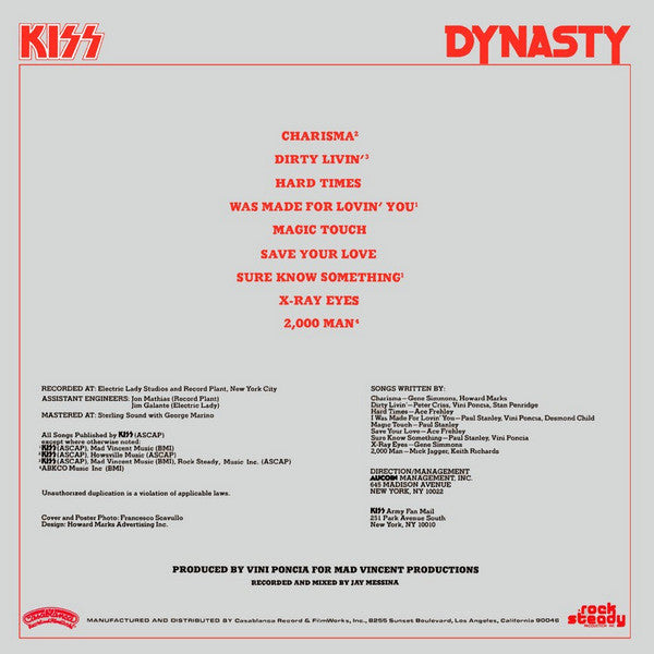 Kiss - Dynasty (LP, Album, 25)