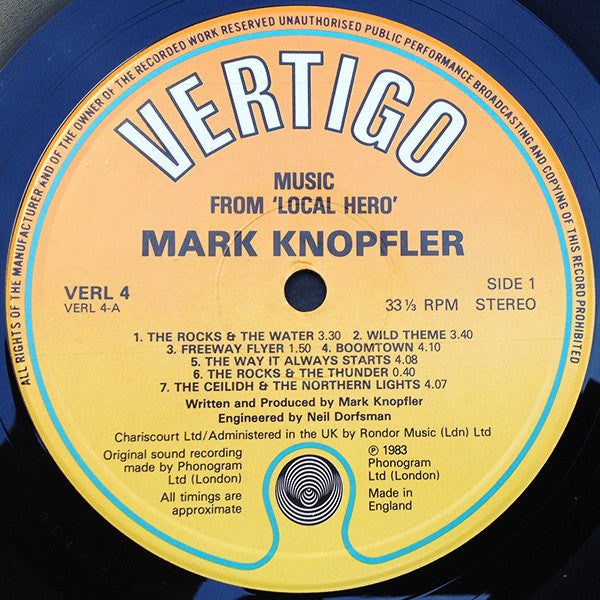 Mark Knopfler - Local Hero (LP, Album, Non)