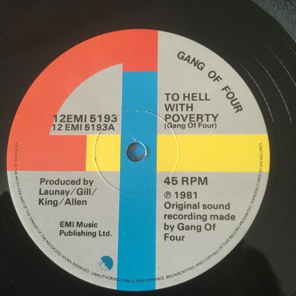 Gang Of Four - To Hell With Poverty (12"")