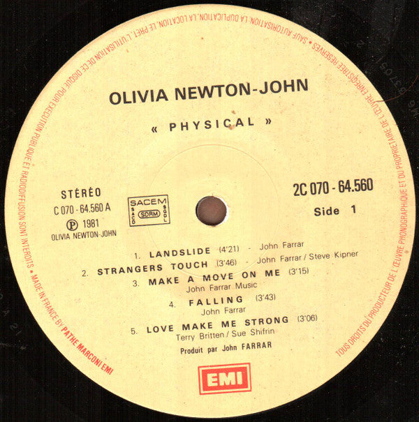 Olivia Newton-John - Physical (LP, Album, Gat)