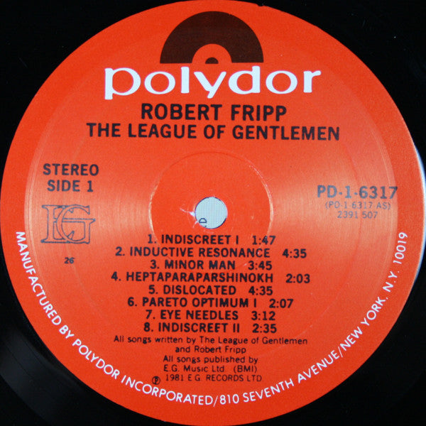 Robert Fripp - The League Of Gentlemen(LP, Album)