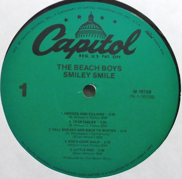 The Beach Boys - Smiley Smile (LP, Album, Mono, RE)
