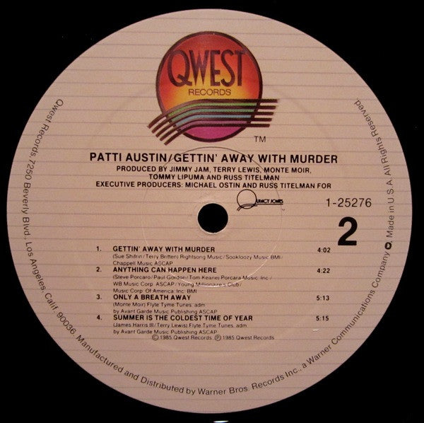 Patti Austin - Gettin' Away With Murder (LP, Album)