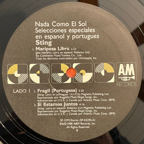 Sting - ...Nada Como El Sol (12"")