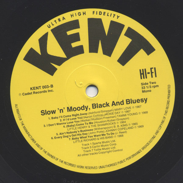 Various - Slow 'N' Moody, Black And Bluesy (LP, Comp, Mono)