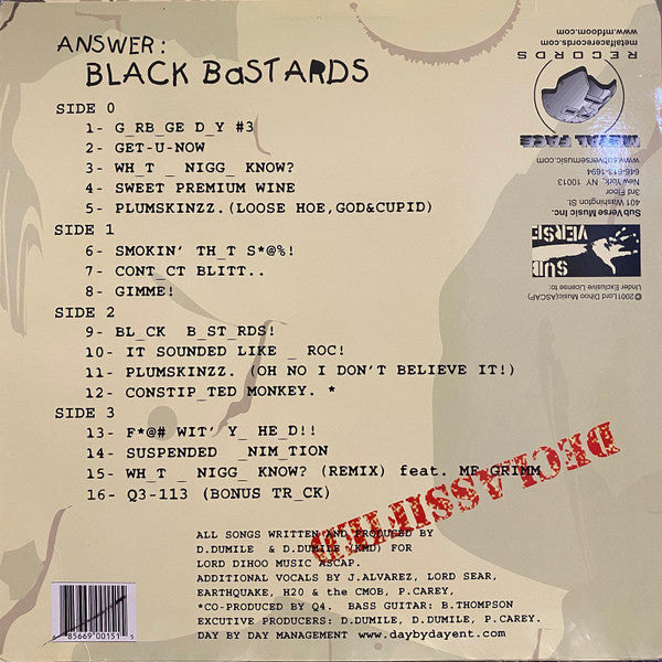 KMD - Bl_ck B_st_rds (2xLP, Album, RE)