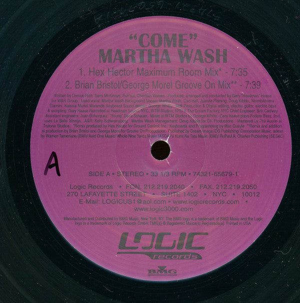 Martha Wash - Come (2x12"", Ltd)