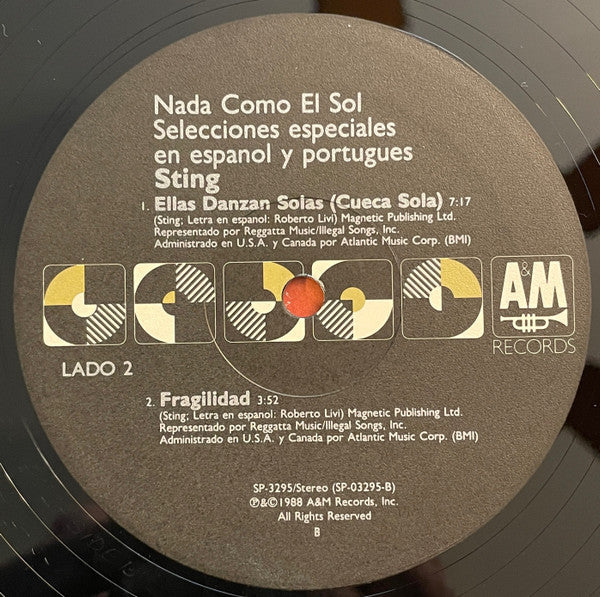 Sting - ...Nada Como El Sol (12"")