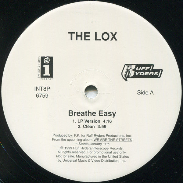 The Lox - Breathe Easy (12"", Promo)