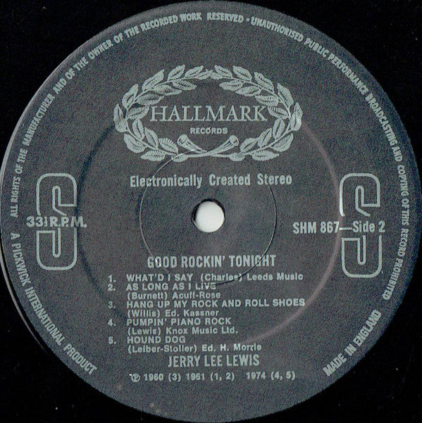 Jerry Lee Lewis - Good Rockin' Tonight (LP, Comp)