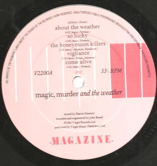 Magazine - Magic, Murder And The Weather (LP, Album)