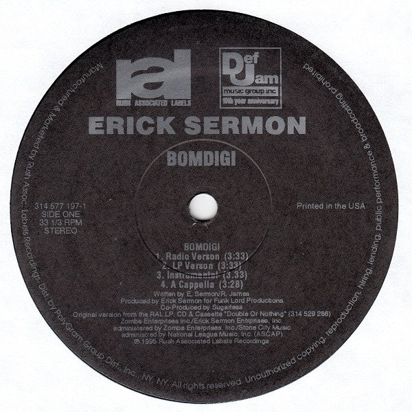 Erick Sermon - Bomdigi (12"")