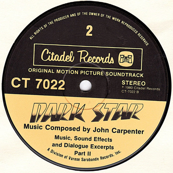 John Carpenter - Dark Star (Original Motion Picture Soundtrack)(LP,...
