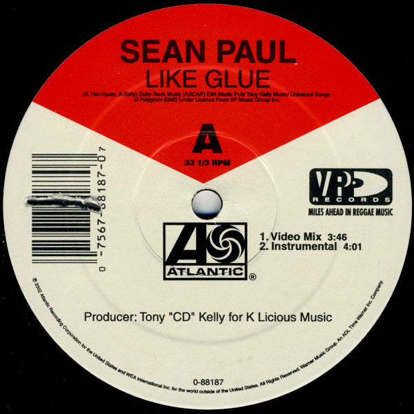 Sean Paul - Like Glue (Video Mix) (12"")