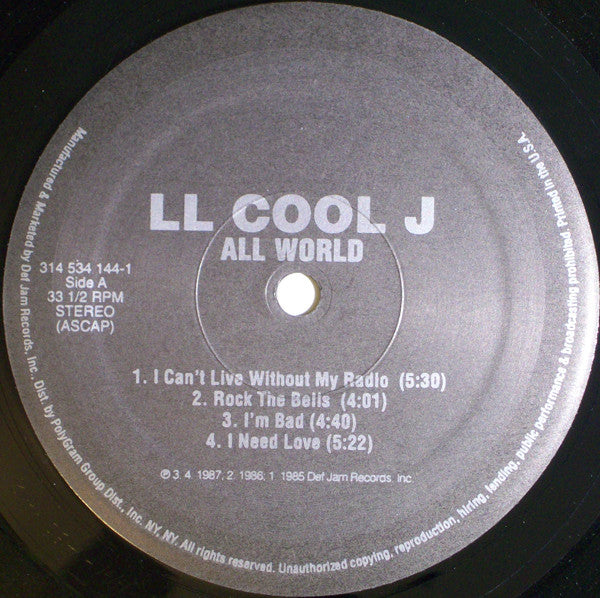 LL Cool J - All World (2xLP, Comp)