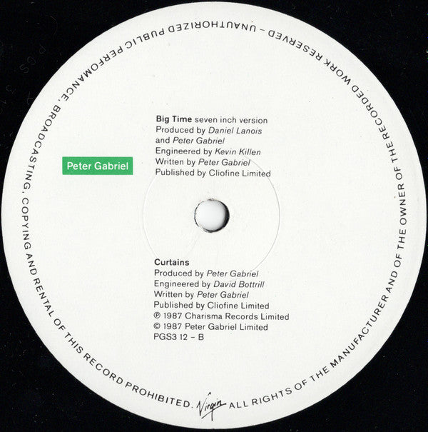 Peter Gabriel - Big Time (12"", Single)