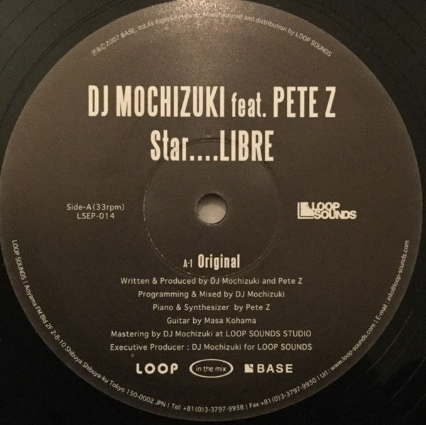DJ Mochizuki Featuring Pete Z* - Star....LIBRE (12"")